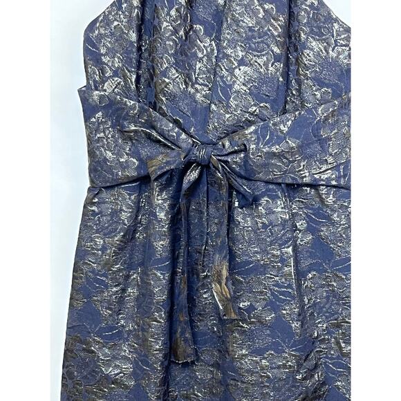 Vera Wang Womens 8 Gray Silk Blend Sleeveless Straight Cocktail Formal Dress - Picture 8 of 10